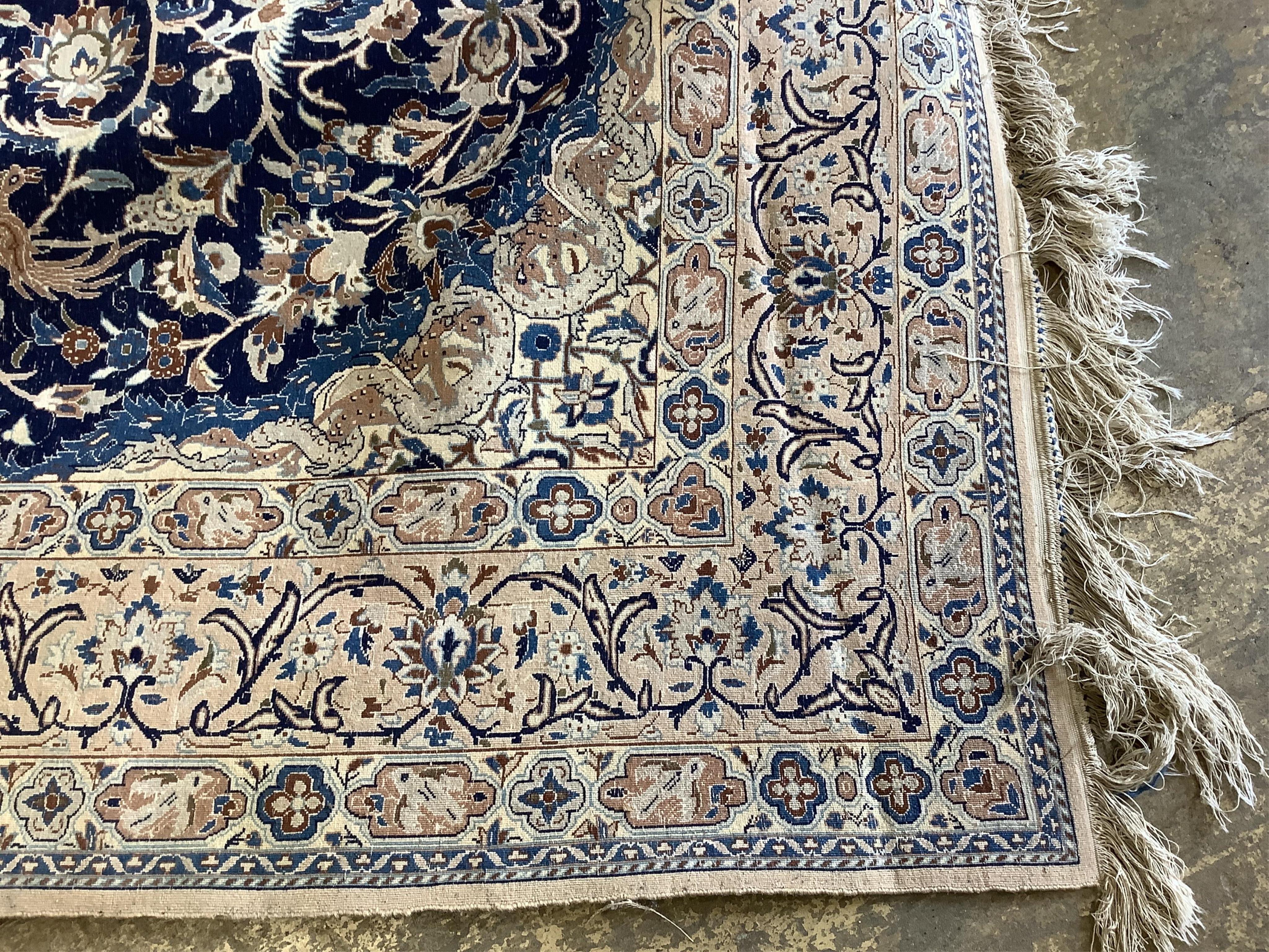 A North West Persian blue ground carpet, 260 x 168cm